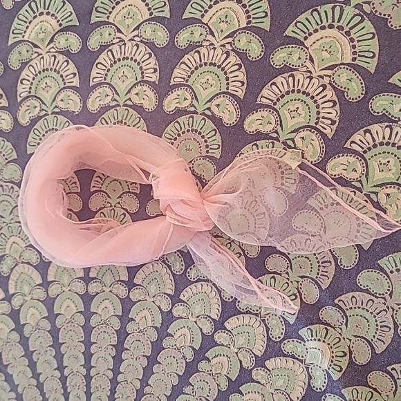 Vintage 1960s Chiffon Nylon Head Wrap Scarf Made in Japan - Picture 1 of 4
